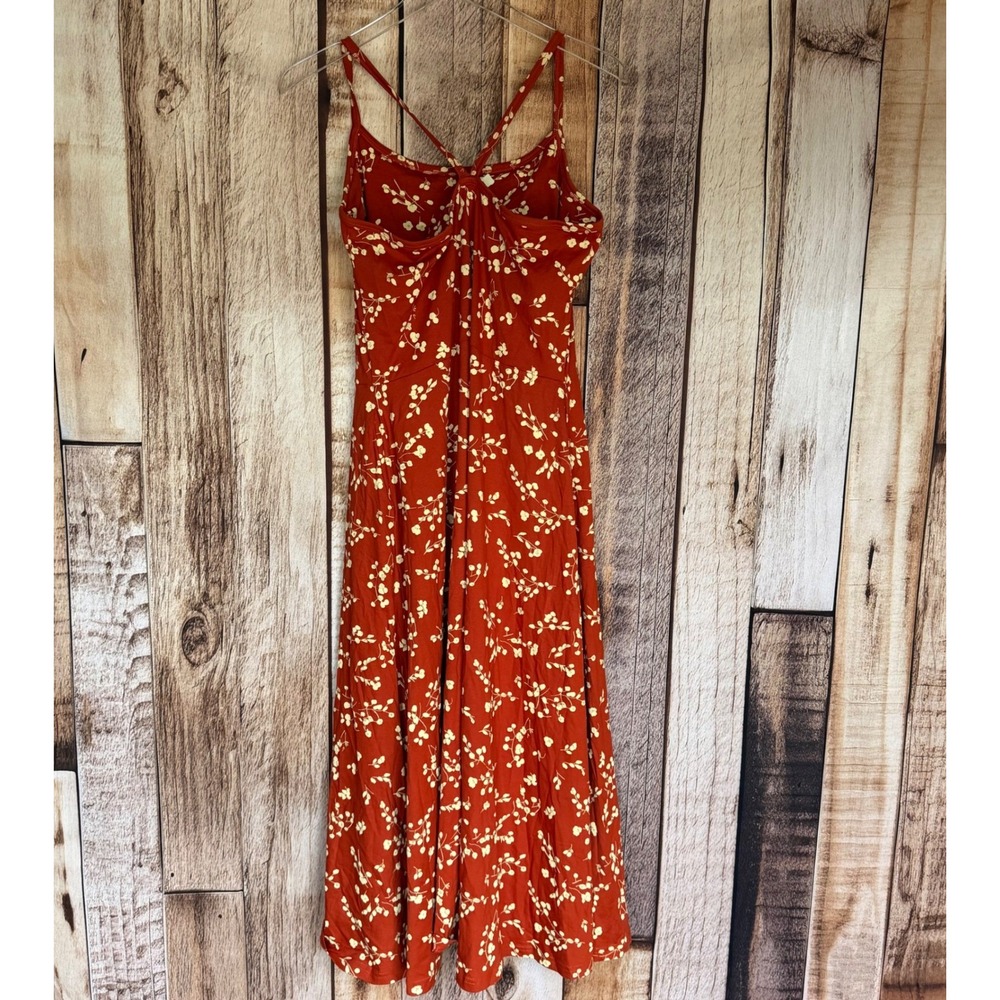 Pact Organic Dress Cotton Fit & Flare Floral Midi Boho Summer Sundress Spring XL - Picture 2 of 8